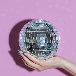 Handmade Silver Disco Ball - 6 inches, perfect for weddings, photoshoots,